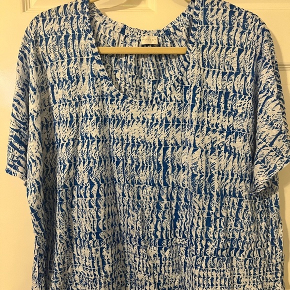 POETRY FASHION Linen T-SHIRT MIDNIGHT CREAM, SIZE 18 - Picture 2 of 10